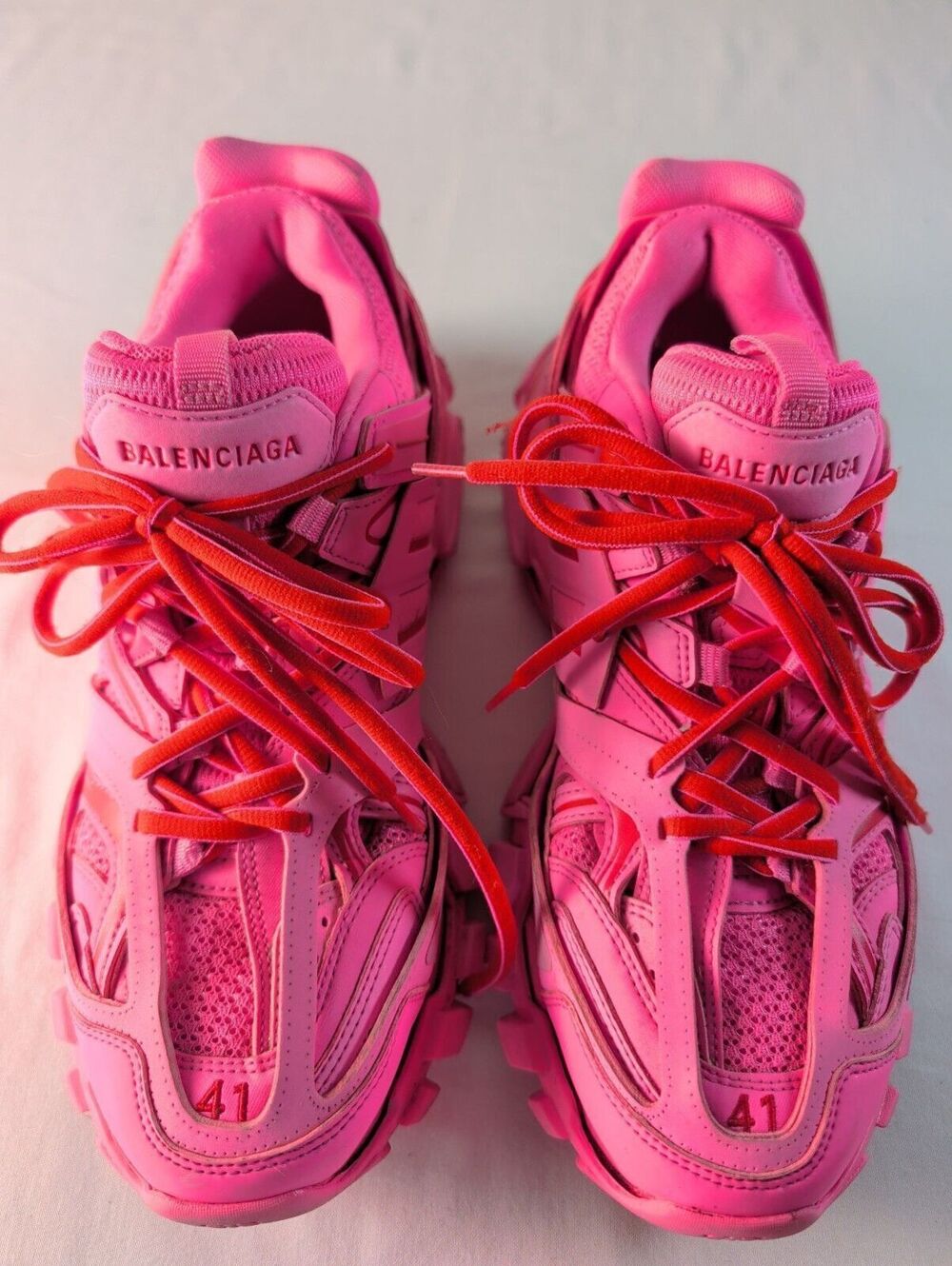 Balenciaga Fluo Pink Track Sneakers Size 41 Chunky Dad Shoe